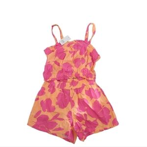 NWT GAP Kids Floral Cut-out Romper Girls Size M Boho Vaction Wear